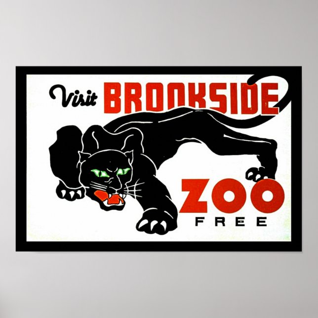Visite Brookside Zoo Free - Poster WPA com Panther (Frente)