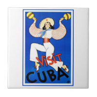 Visite Havana, Cuba, Poster Viagens vintage Maraca