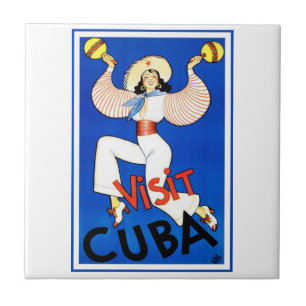 Visite Havana, Cuba, Poster Viagens vintage Maraca