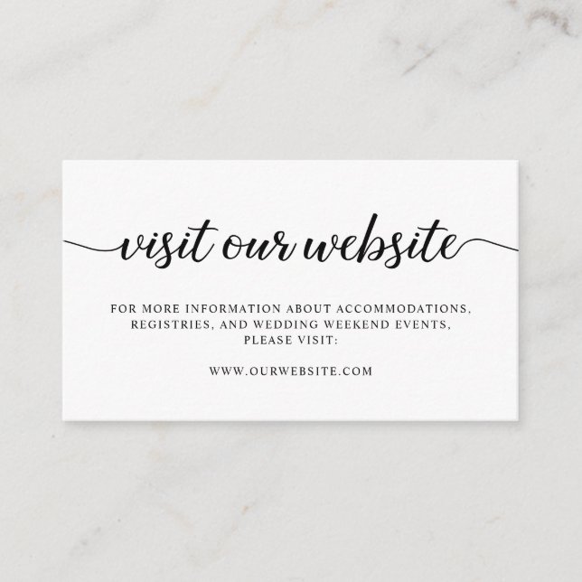 Visite nosso Cartão de Inserção de Convite para Ca (Frente)