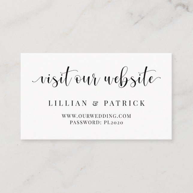 Visite nosso Cartão de Inserção de Convite para Ca (Frente)