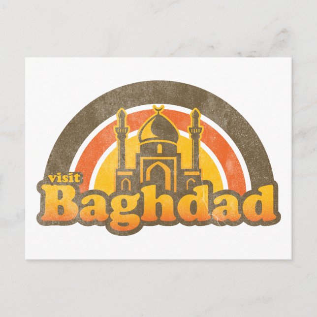 Visite o cartão postal Baghdad (Frente)