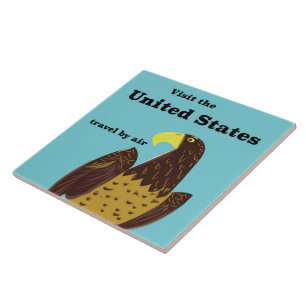 Visite o pôster de viagem dos Estados Unidos