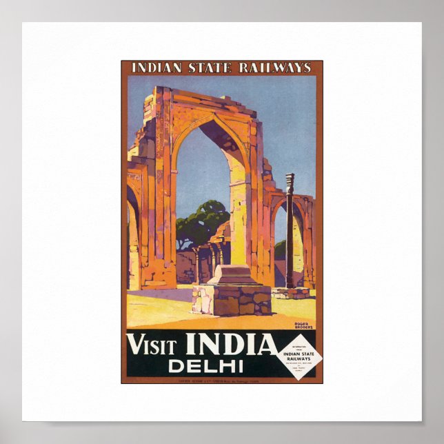 Visite o Poster de viagens de Delhi (Frente)