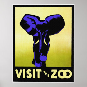 Visite o poster do jardim zoológico
