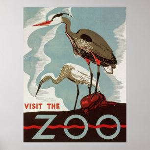 Visite o poster do turismo do vintage do jardim