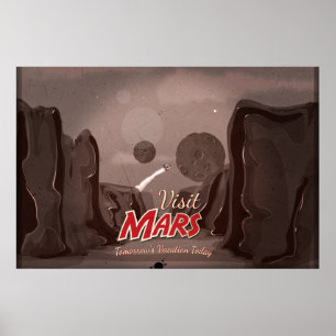 Visite o Poster vintage Mars