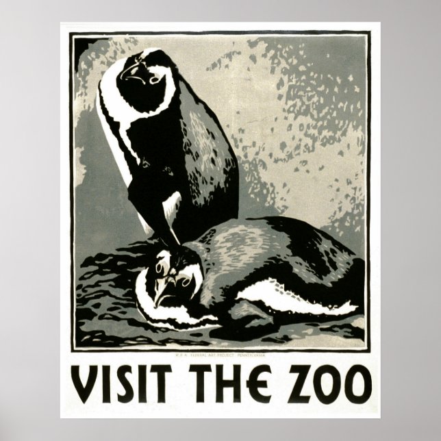 Visite o Zoo - Poster WPA - (Frente)