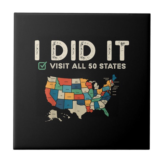 Visited All 50 US States - USA Map Travel - Visit  (Frente)