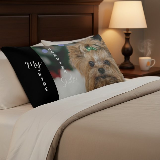 Vislumbre de Furry Bestie: Foto personalizada de P (Your Furry Bestie's Vibe: Custom Pet Photo Pillow Case)