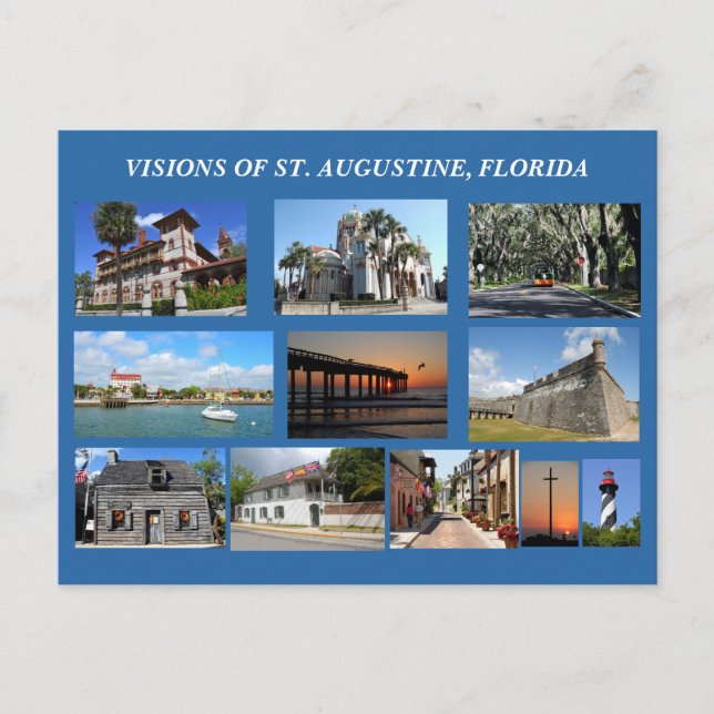 Visões de cartão postal de St. Augustine, Flórida (Frente)