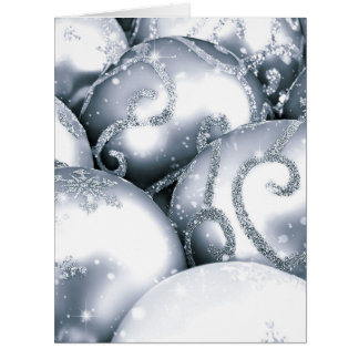 Visões enormes no cartão de Natal de prata