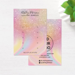 Visor de brinco com arco-íris multistuto com brilh