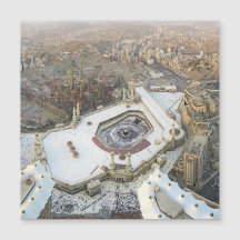 Vista aérea de Kaaba, Masjid al-Haram e Meca