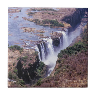 Vista aérea de Victoria Falls - Zimbabué, Áfric