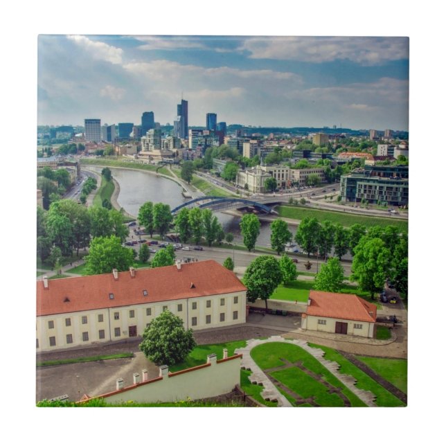 Vista aérea de Vilnius, Lituânia (Frente)