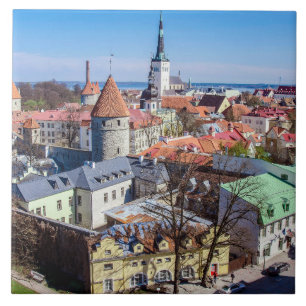 Vista aérea do centro Tallinn