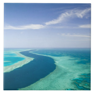 Vista aérea do Grande Barreira de Coral pela