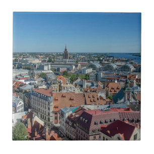 Vista da cidade antiga de Riga de cima
