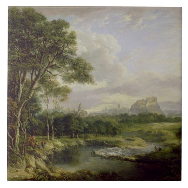 Vista da cidade de Edimburgo, c.1822 (óleo no canv (Frente)