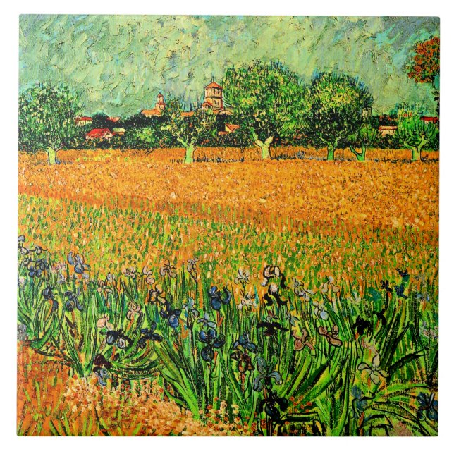 Vista de Arles com Íris em Primeiro Plano, (Frente)