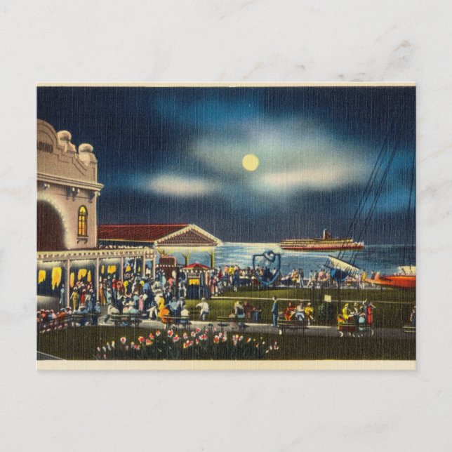 Vista de cartões postais de cena noturna (Frente)