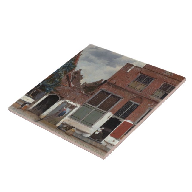 Vista de casas em Delft The Little Street (Lateral)