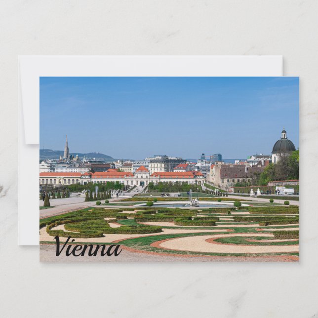 Vista de jardins perto do Palácio de Lower Belvede (Frente)