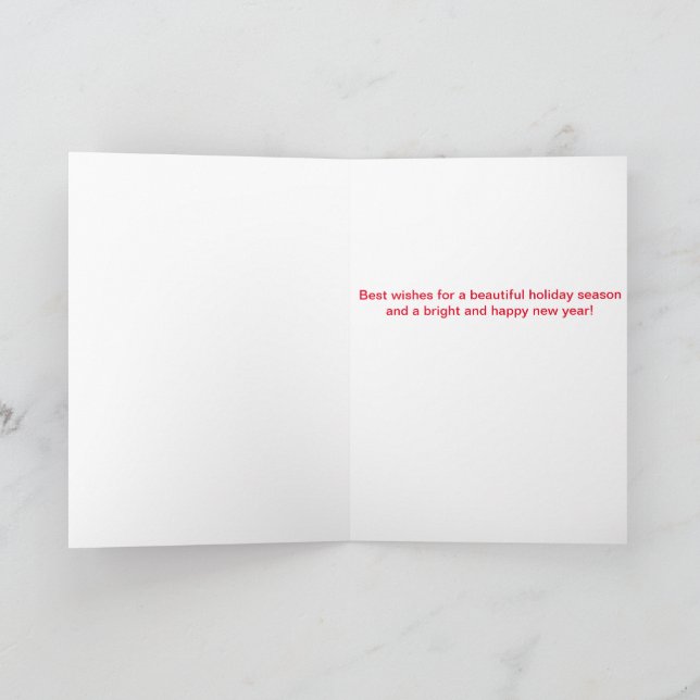 Vista de montanha com cartão de Natal dobrado em S (Interior)