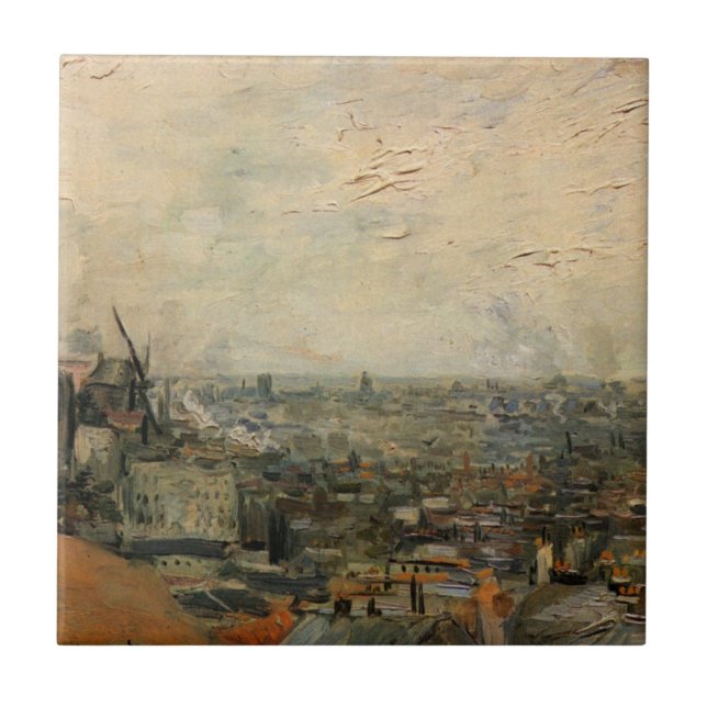 Vista de Paris de Montmartre por Vincent van Gogh (Frente)