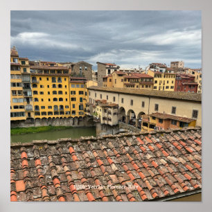 Vista de Ponte Vecchio, Florença, Itália Poster