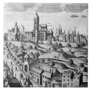 Vista de Praga que mostra o palácio imperial e