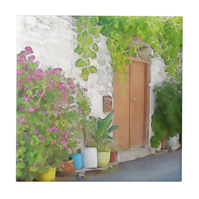 Vista de rua de aquarelas (Frente)