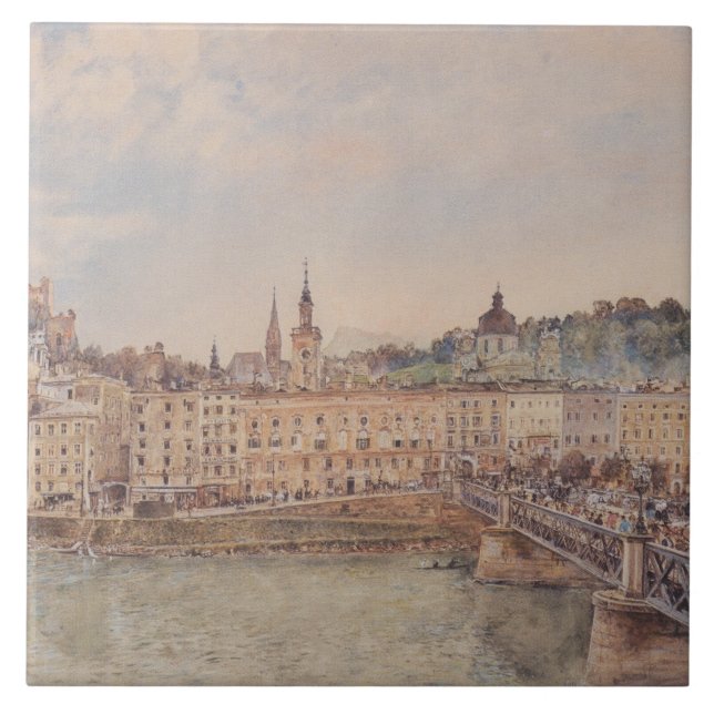 Vista de Salzburgo (por Rudolf von Alt) (Frente)