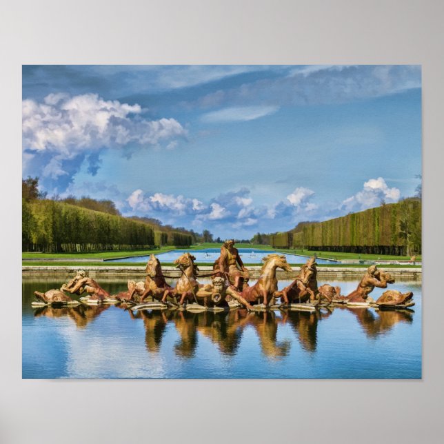 Vista de Versailles, França, Impressão (Frente)