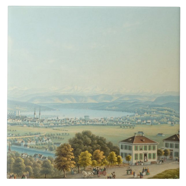 Vista de Zurique, c.1840 (w/c) (Frente)
