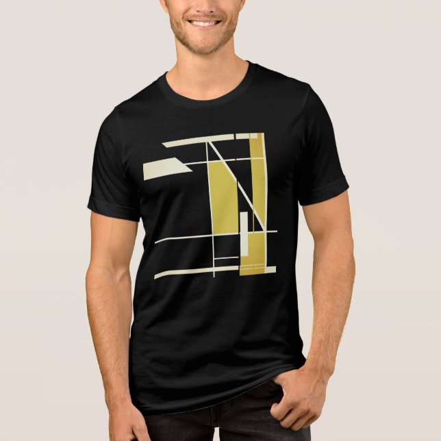 Vista do Abstrato MCM Geométrico Geométrico Dourad (Frente)