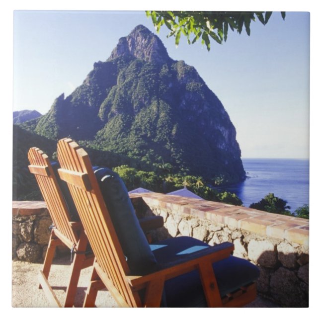 Vista do Gros Piton da Villa Stonefield Estate (Frente)