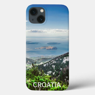 Vista do mar a partir das montanhas na Croácia