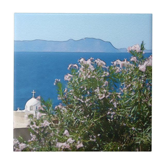 Vista do mar de aquarelas (Frente)