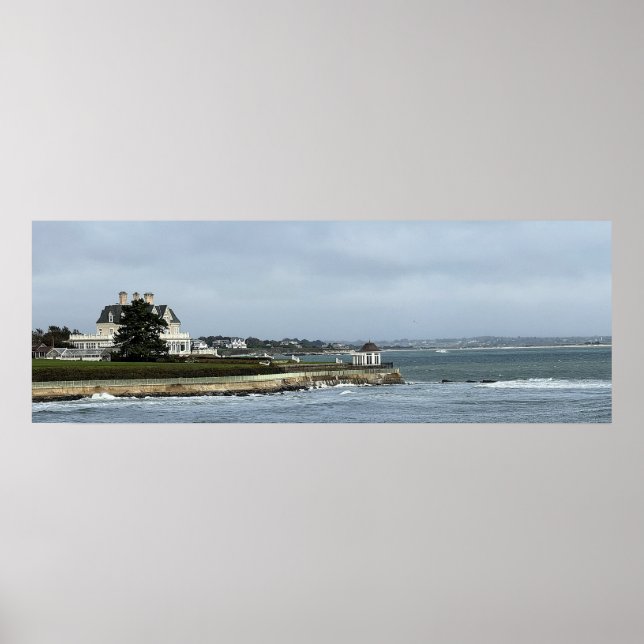 Vista do Oceano com Poster de Casa (Frente)
