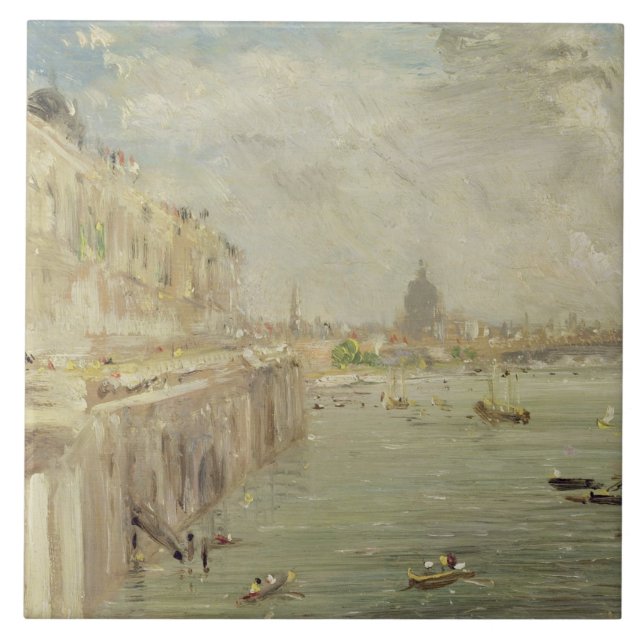 Vista do terraço e do St Paul da casa de Somerset, (Frente)