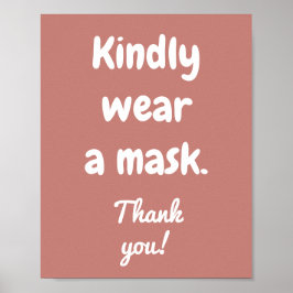 Vista gentilmente um Poster de cinamão de máscara