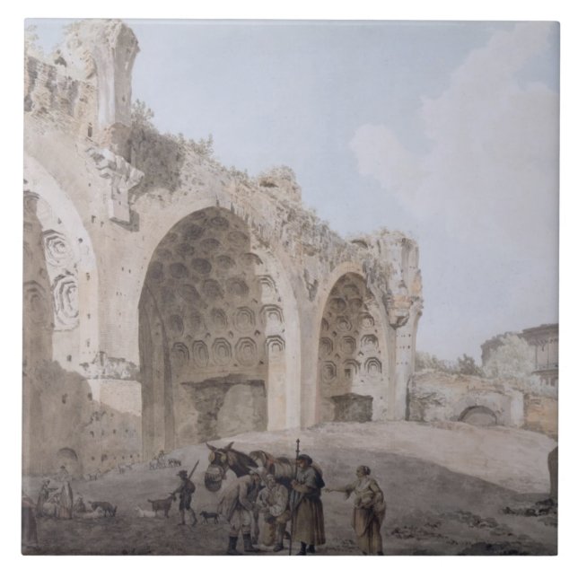 Vista no fórum romano (o templo da paz) 1779 (Frente)