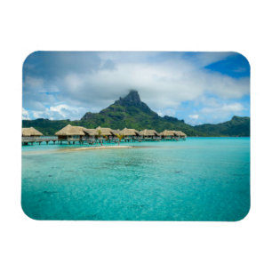 Vista no ímã retangular da ilha de Bora Bora