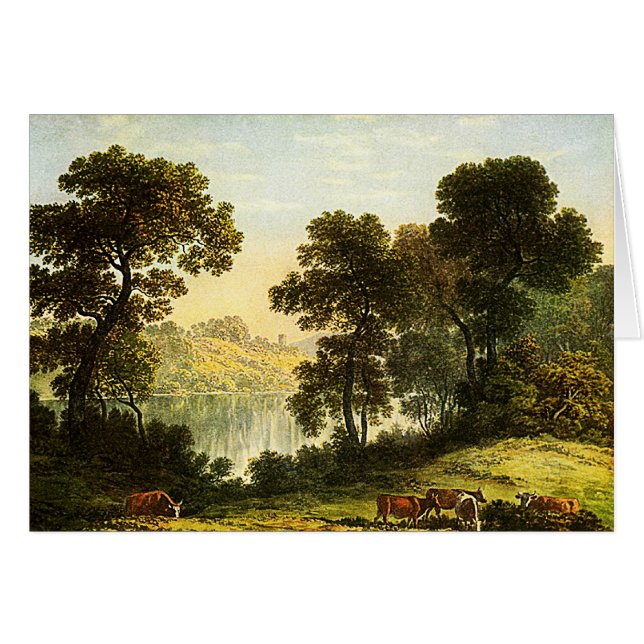 Vista no Norte do País de Gales - Cartão de Pintur (Frente Horizontal)