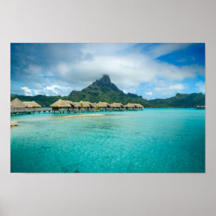 Vista no poster da ilha de Bora Bora