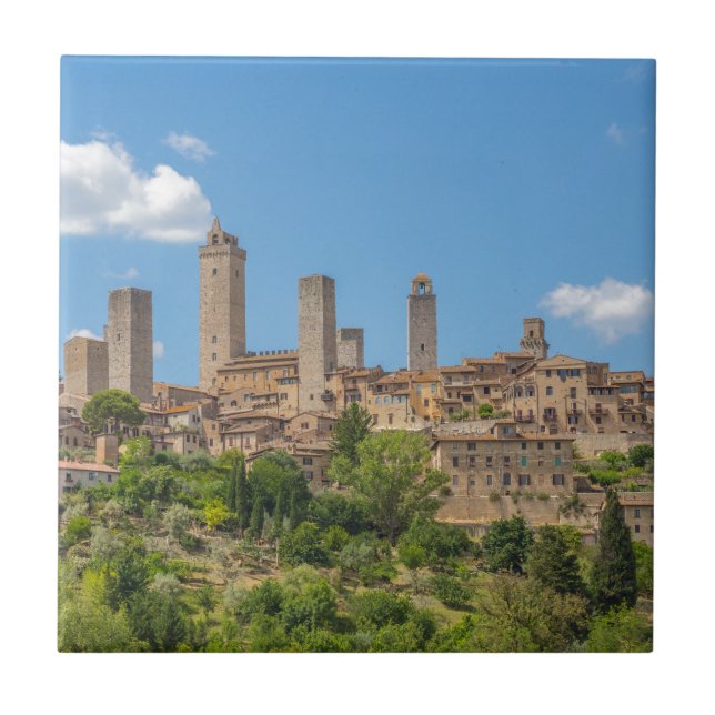 Vista panorâmica de San Gimignano Toscana Itália (Frente)