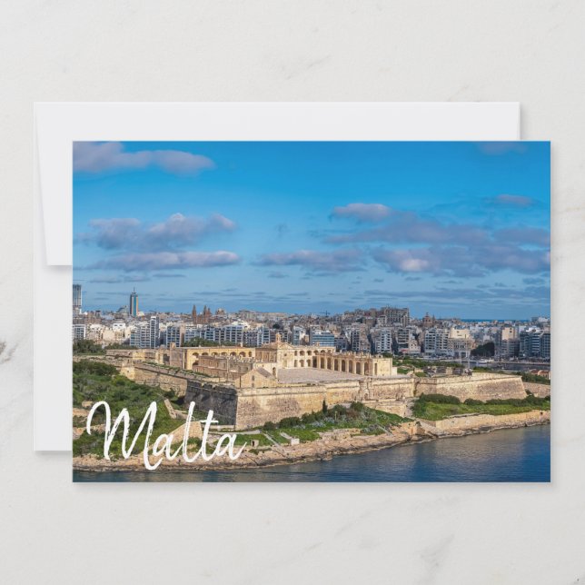 Vista panorâmica de Sliema em Malta (Frente)