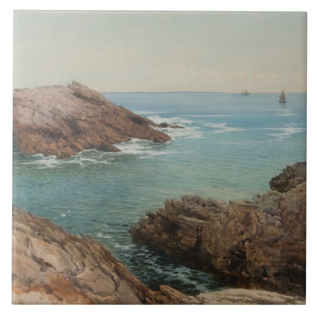 Vista sobre o mar (Paisagem Costeira) (Marinha) (Frente)